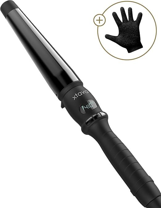 Xtava Twist Curl Curling Wand - 1 to 1.5 Inch Professional Hair Wand with Ceramic Barrel Cool Tip... | Amazon (US)
