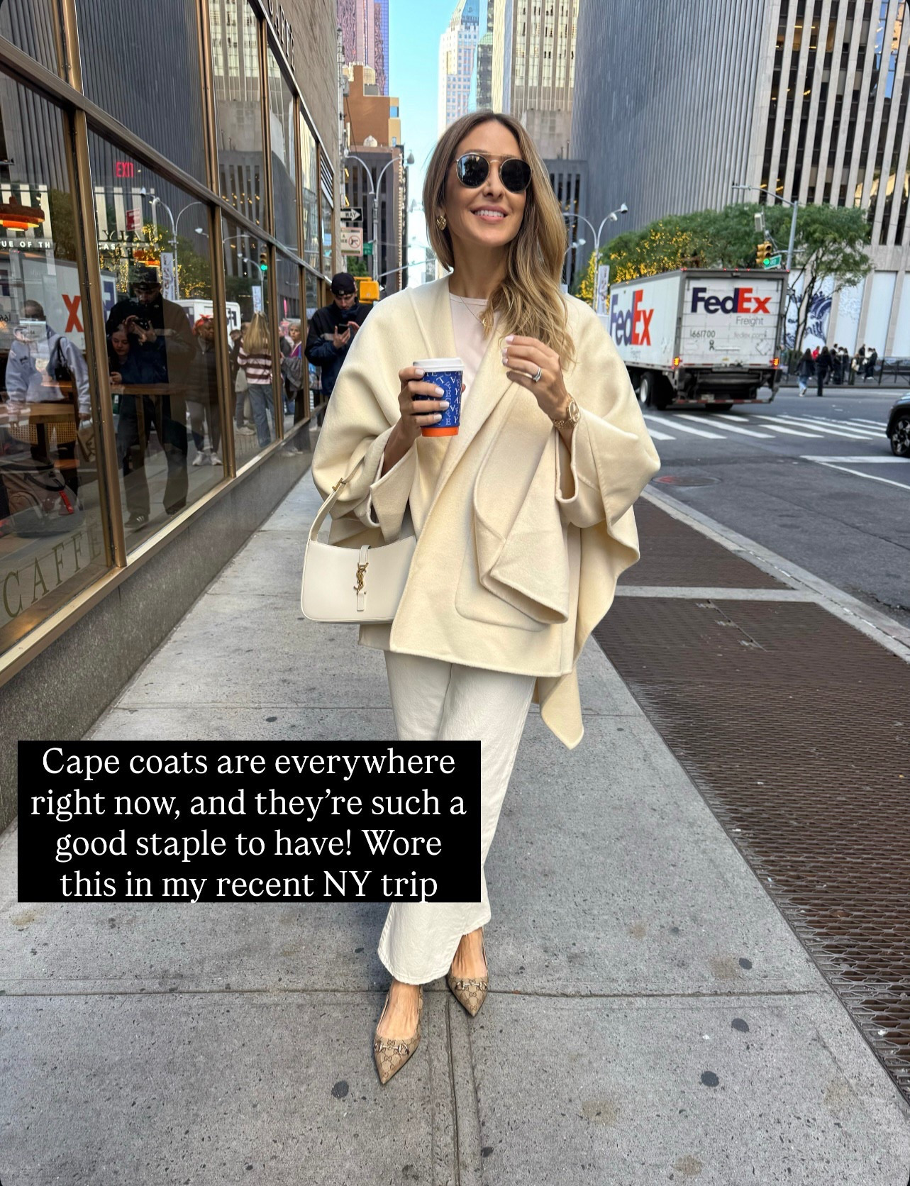 Cape coats are everywhere right now, and they're such a good staple to have! Wore this in my recent NY trip
Fits true to size and I am wearing size small 

#LTKSeasonal #LTKU #LTKStyleTip