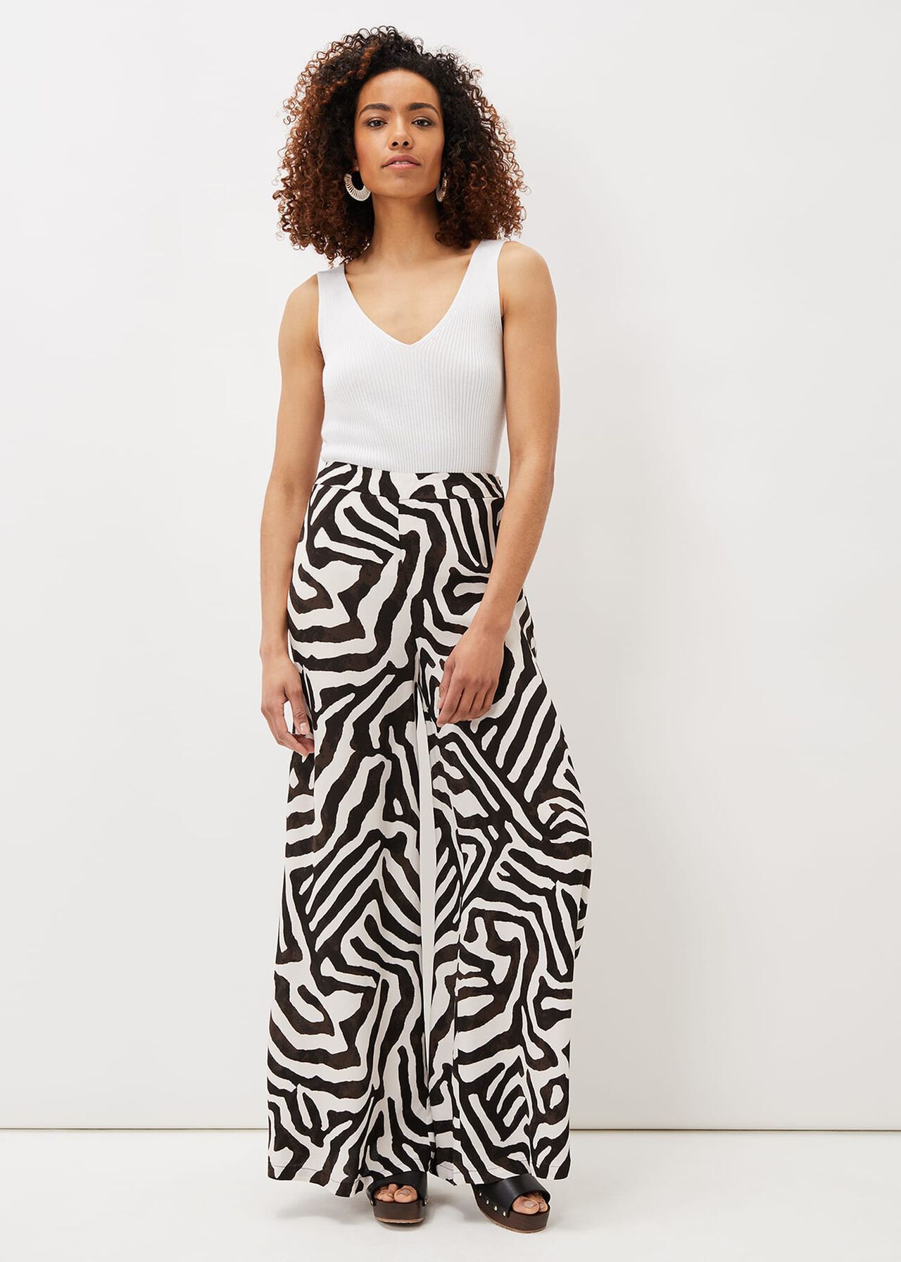 Isabelle Zebra Print Wide Leg Trouser | Phase Eight (UK)