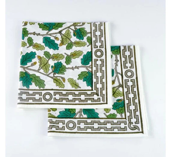 Set of 4 Hand Blocked Cotton Napkins | Etsy | Etsy (US)