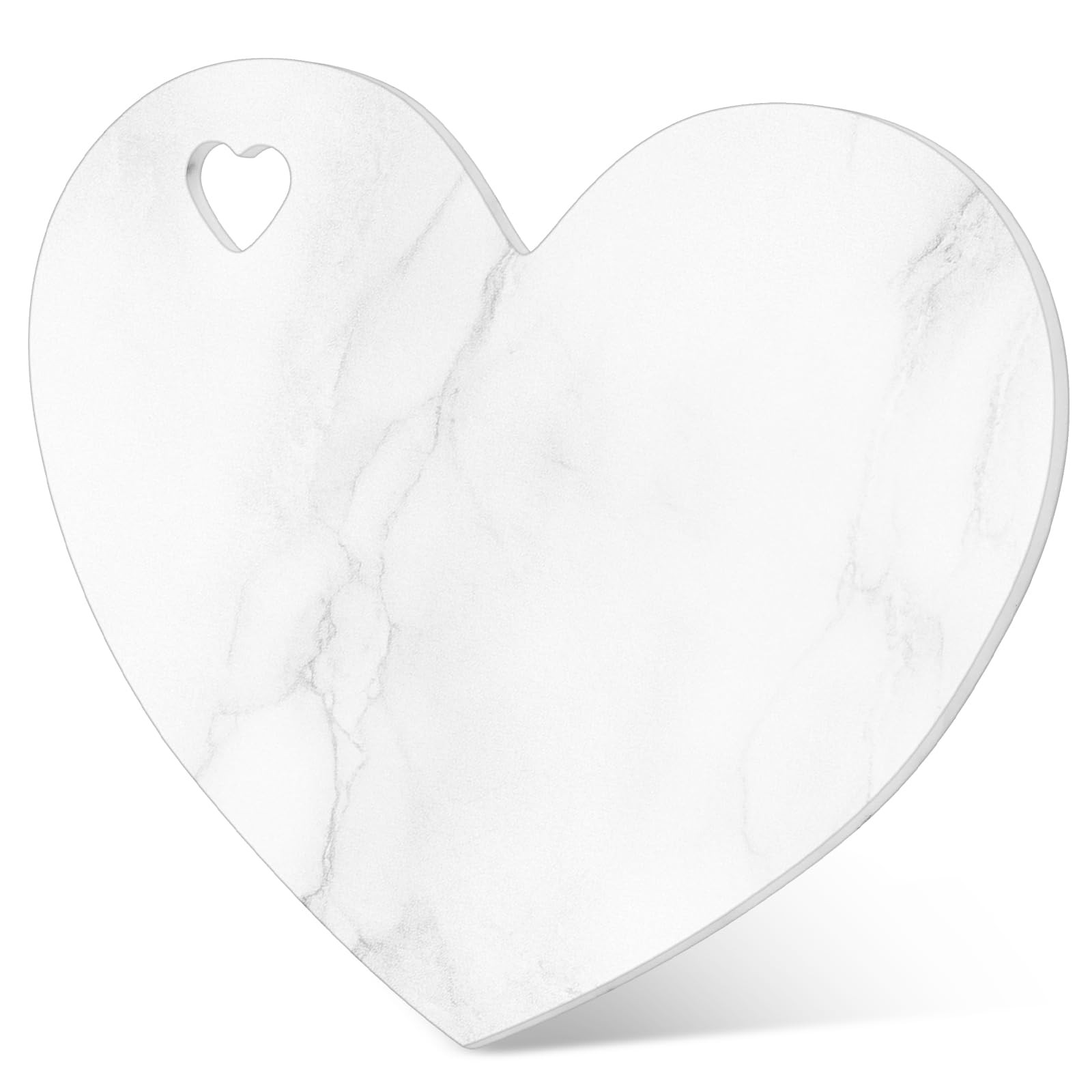 Heart Shaped Marble Cutting Board, 12 x 10 x 0.4 Inch Cheese Charcuterie Tray Bread Board Serving... | Amazon (US)