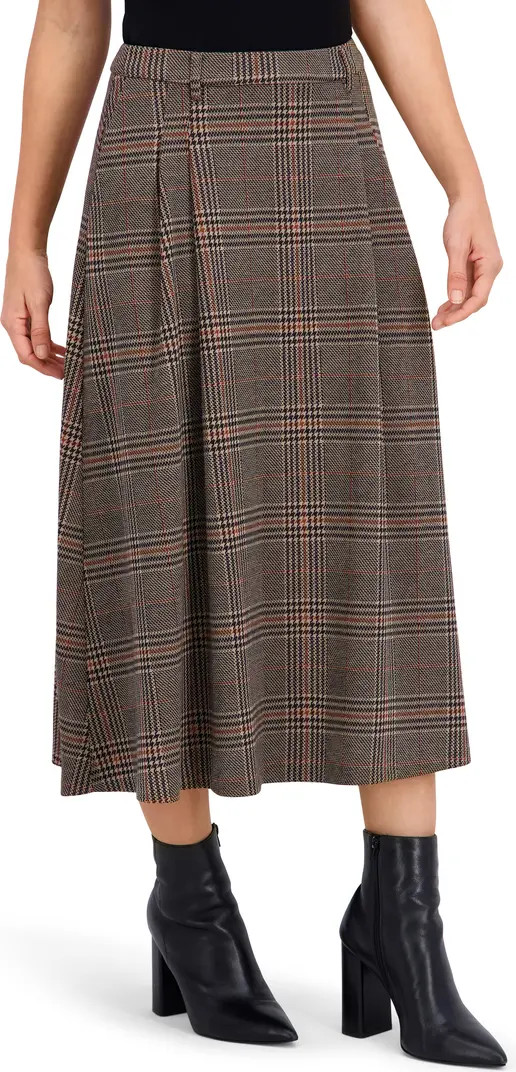 Plaid Pleated Midi Skirt | Nordstrom Rack