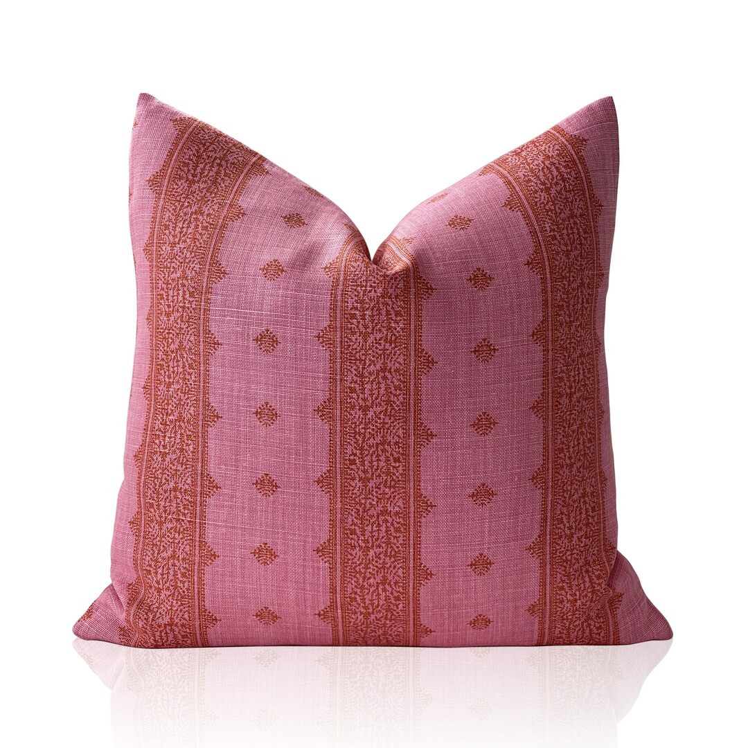 Peter Dunham Fez Pillow Cover in Pink and Orange Designer - Etsy | Etsy (US)