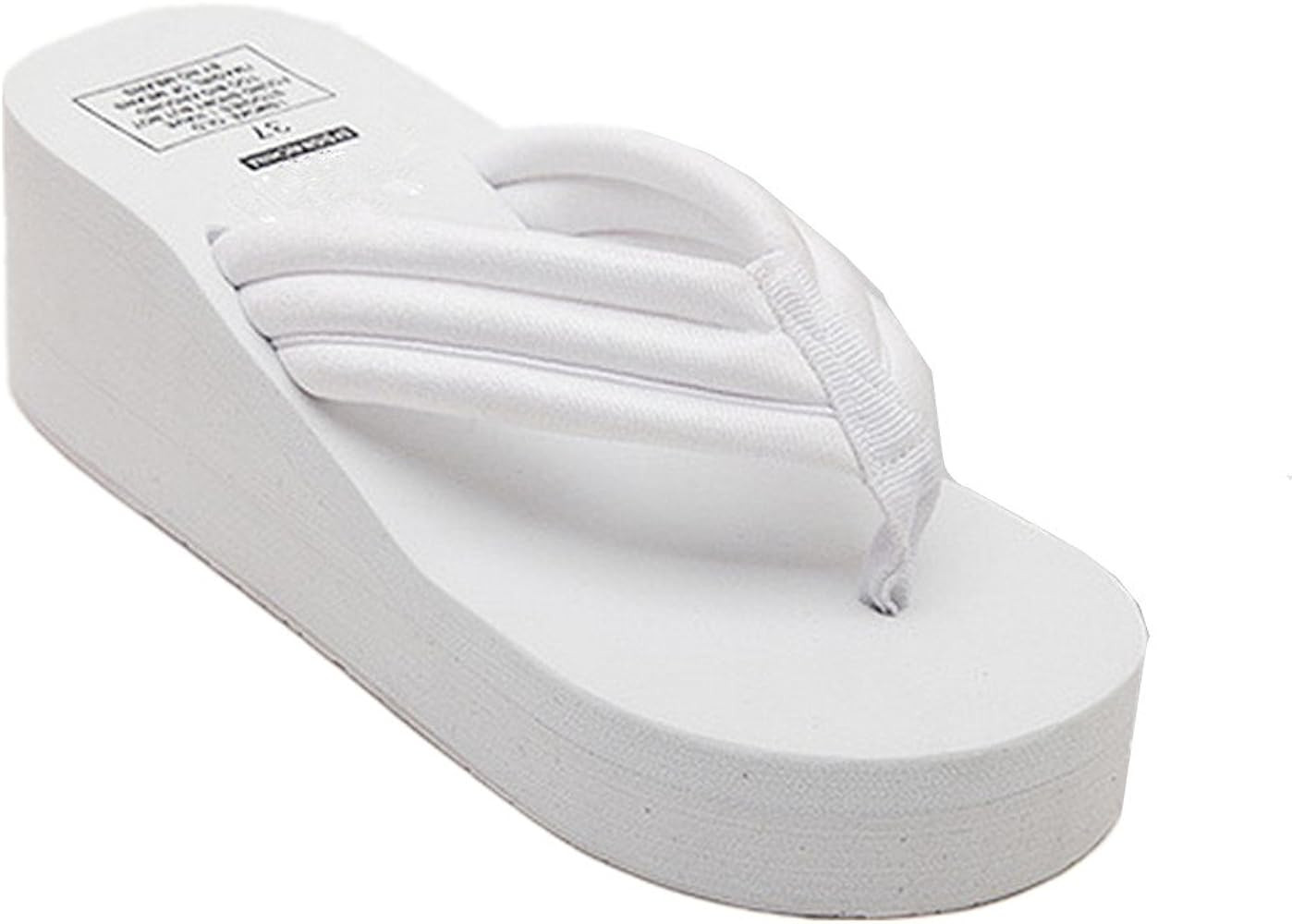ANBOVER Womens High Wedge Beach Sandals Summer Thong Flip Flops Platform | Amazon (US)
