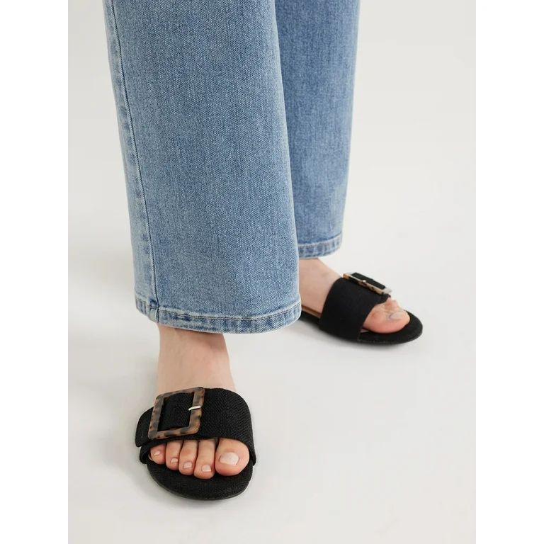 Scoop Women's Buckle Slide Sandals - Walmart.com | Walmart (US)
