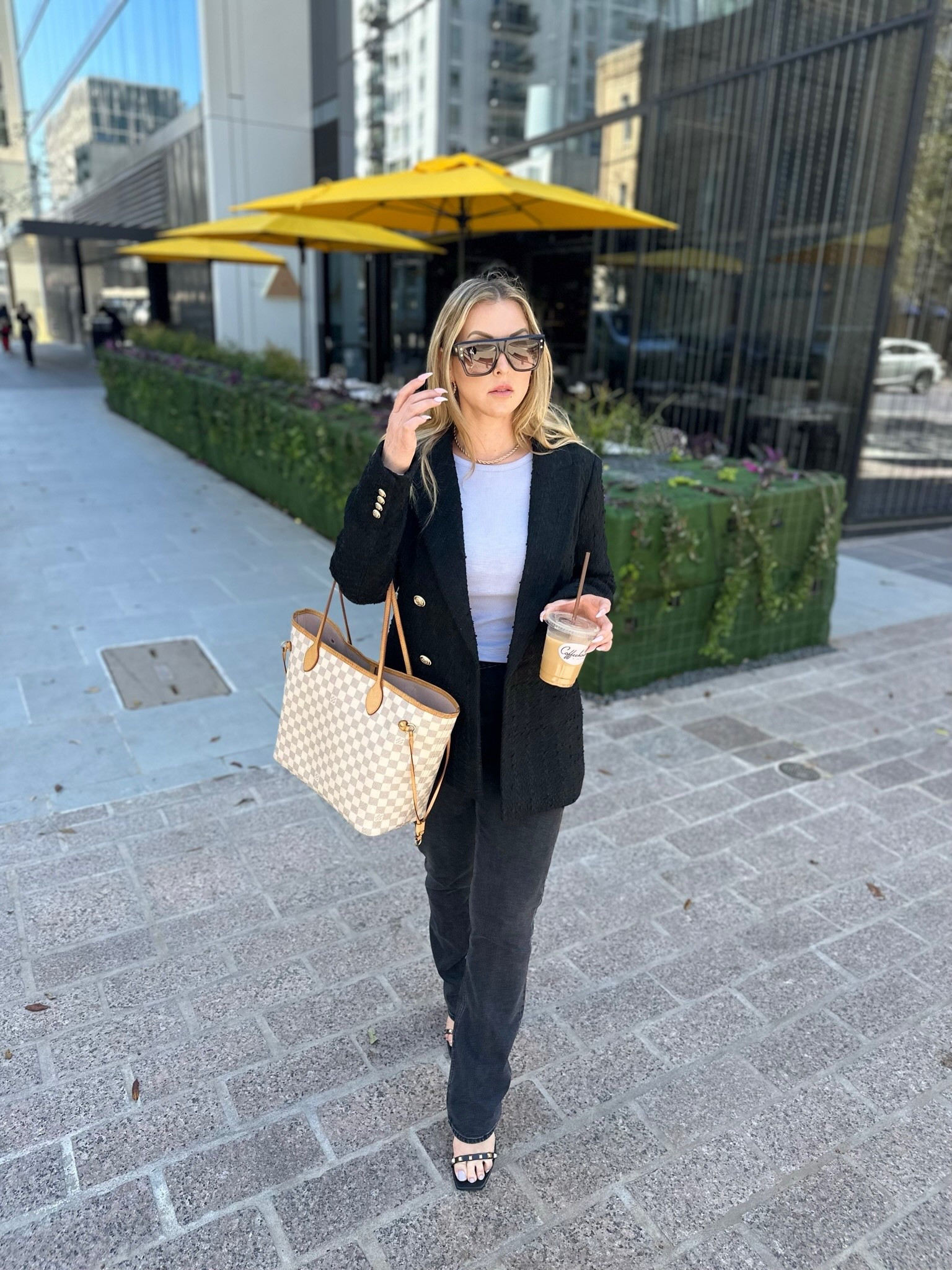 Loving this blazer and trouser outfit! It's just so classic but with the right accessories it looks very modern and up to date! I am wearing it with my fave sunglasses and a designer tote bag to make it dressier. All items linked⬆️

#Itkcreator #Itkfinds
#Itkwatchnow #blazer #trouser #totebag #lv #sunglasses #fall #falloutfit #fallfashion

#LTKSeasonal #LTKItBag #LTKStyleTip
