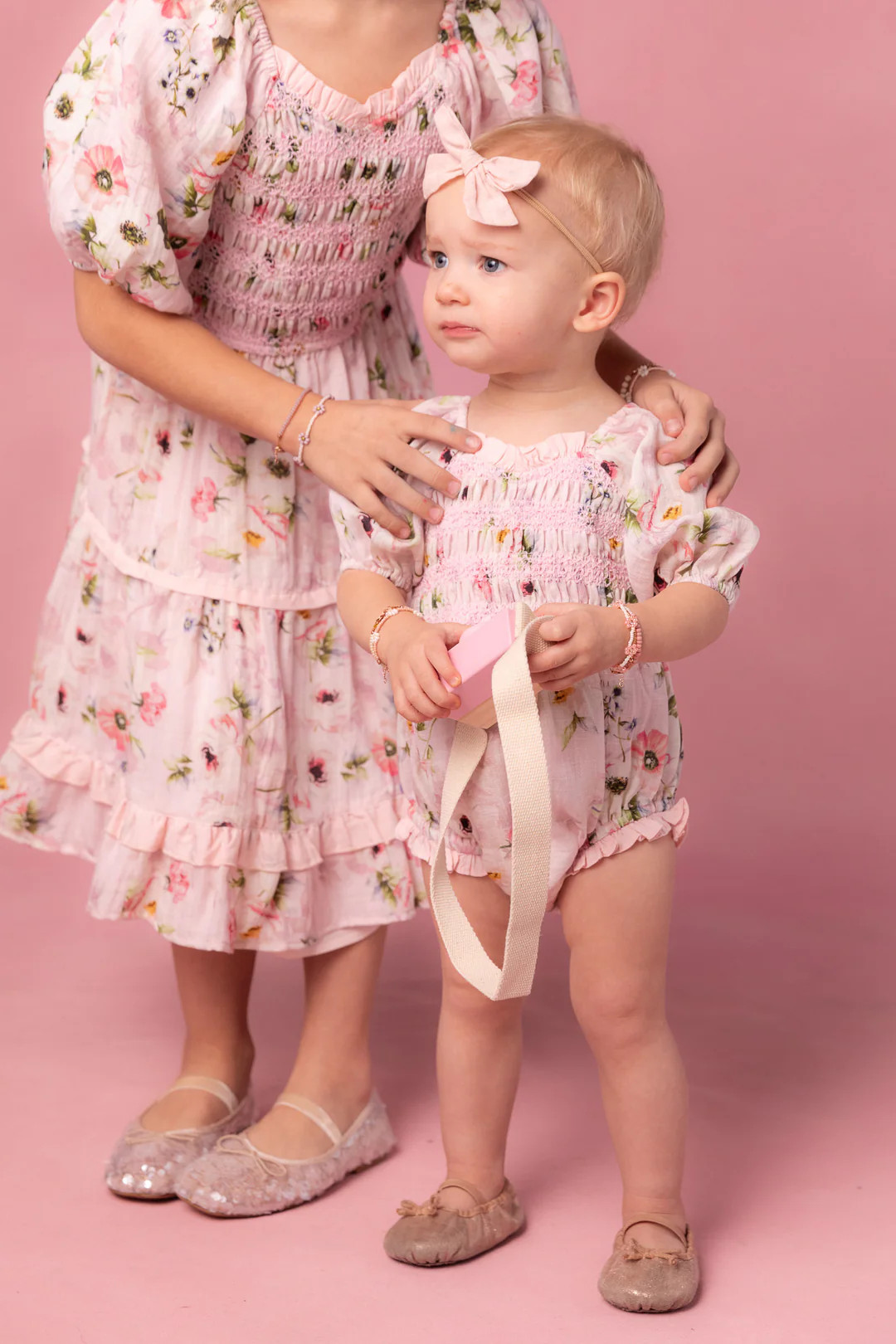 Baby Roselyn Romper in Pink | Ivy City Co