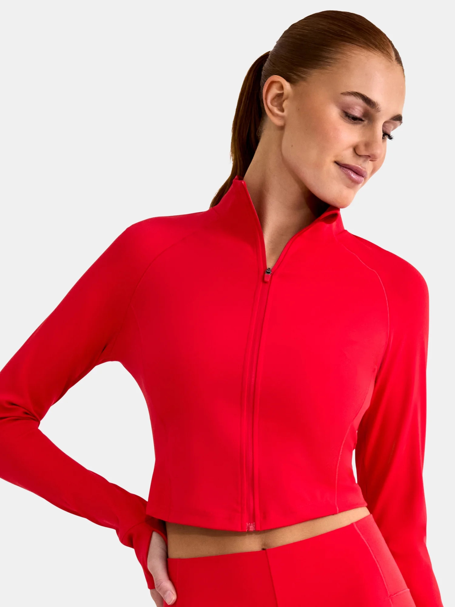 Avia Women's SoftSculpt Crop Jacket, Sizes XS-XXXL | Walmart (US)