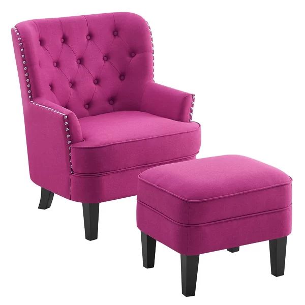 Elroy Wingback Chair and Ottoman | Wayfair North America