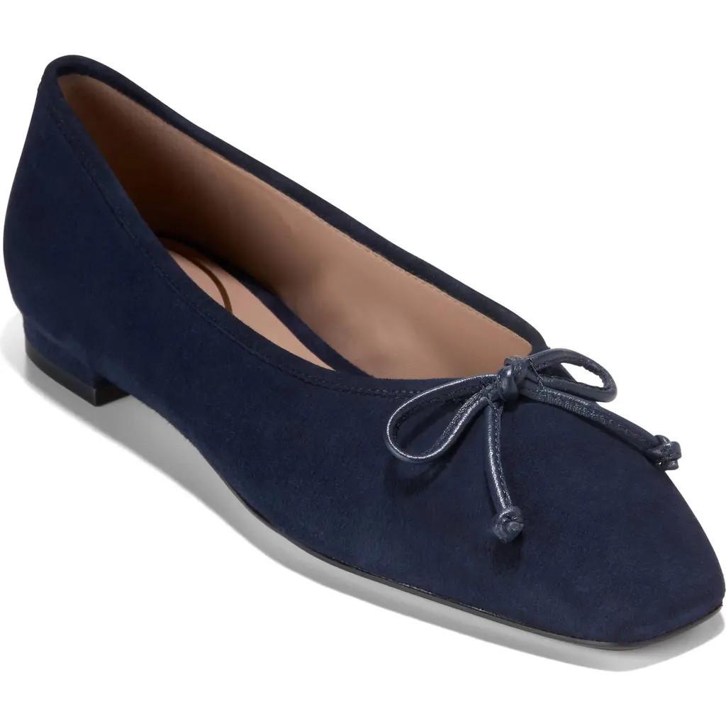 Cole Haan Bethany Ballerina Flat in Midnight Moon Suede at Nordstrom, Size 8 | Nordstrom