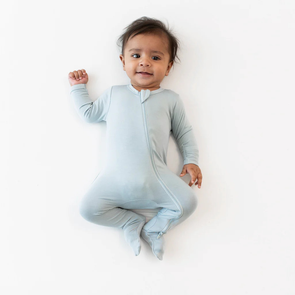 Zippered Footie in Fog | Kyte Baby