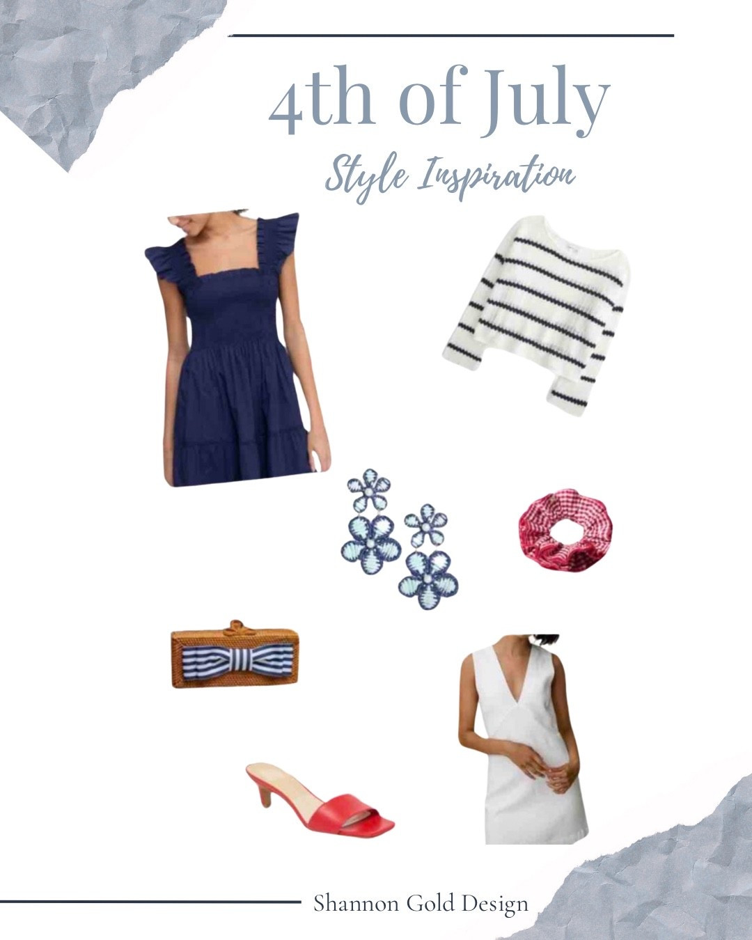 Here’s your style inspiration for the 4th of July—classic pieces that work beyond the fireworks. I pulled together dresses, accessories, and chic summer shoes in a patriotic palette without going too theme-y. That rattan clutch and the striped pullover are so versatile!

💡Style tip: pair the navy dress with red slides for an easy backyard BBQ look, or go white dress + statement earrings for a more elevated vibe.

#July4thStyle #CoastalStyle #LTKHoliday #SummerStyle #ShannonGoldDesign


#LTKStyleTip #LTKParties #LTKSeasonal
