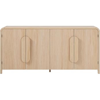 Walker Edison Chantelle Sideboard Buffet with Storage, 64", Coastal Oak | Amazon (US)