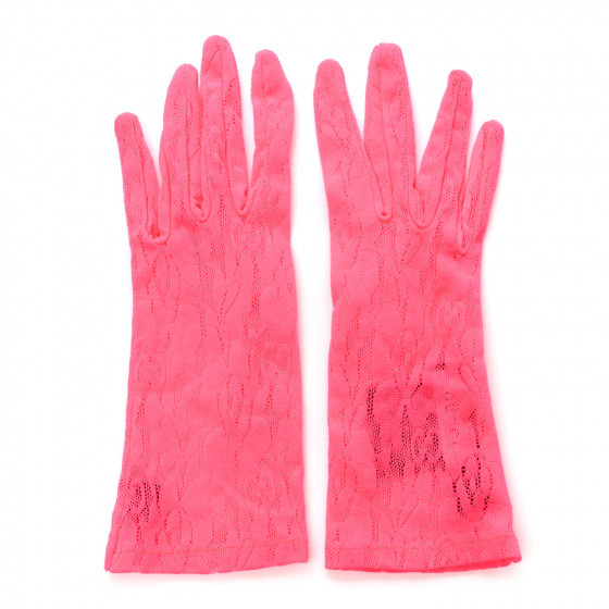 GUCCI Lace Gloves 7.5 Pink | Fashionphile