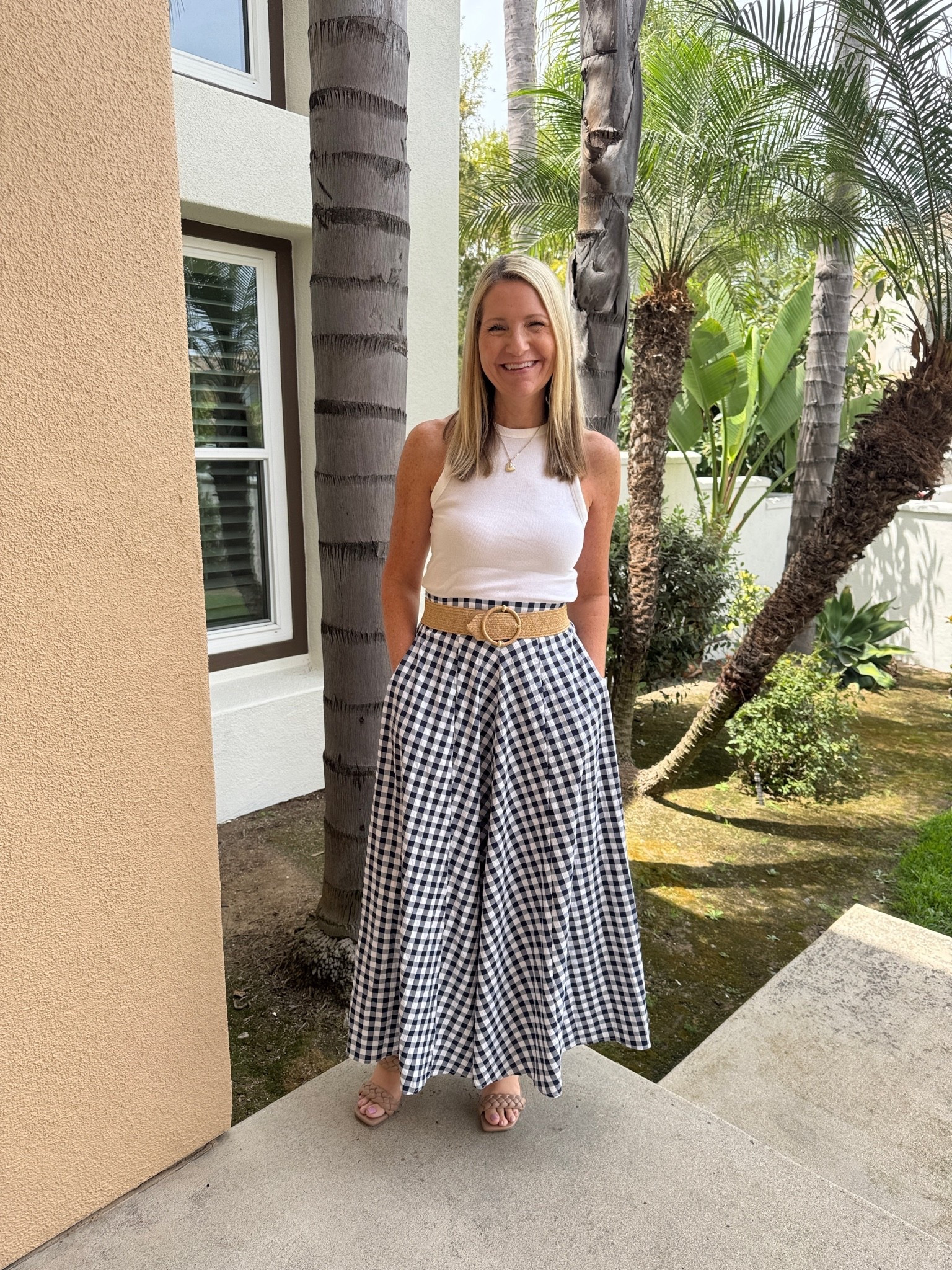Friday Finds! If I’m not in jeans most days, you will definitely find me in a maxi skirt. I ordered this gingham option from Amazon for our recent trip but never shared it. It comes in multiple color options and has pockets. 

My tank is my Target favorite and my woven belt is also Amazon.

#LTKootd #LTKOver40 #LTKSeasonal