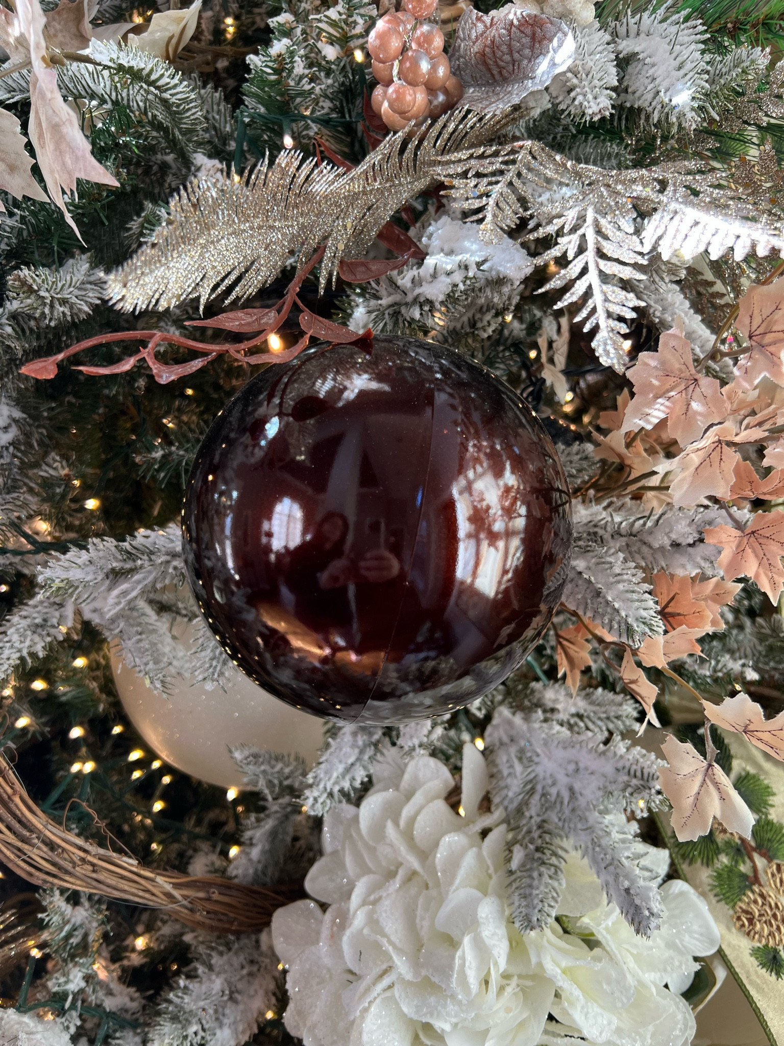 Gorgeous 6” chocolate ball with candy apple finish.  

#LTKhome #LTKSeasonal #LTKunder50