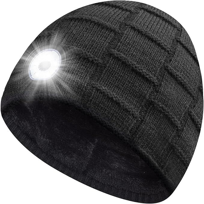 LED Hat with Lights Gifts for Men - LED Beanie Dad Gifts Christmas Stocking Stuffers for Men Wome... | Amazon (US)