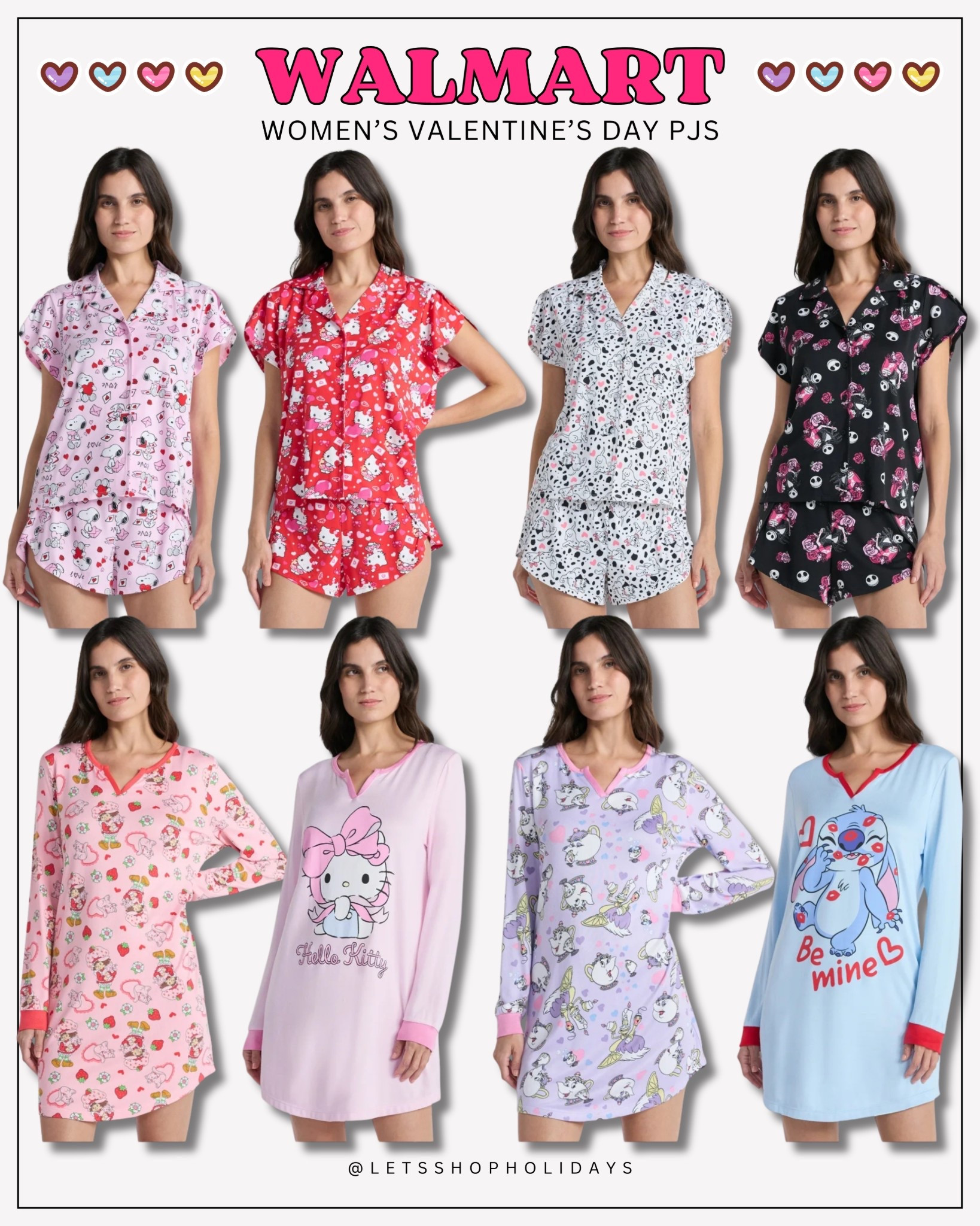 Walmart ✨ women’s valentine character pjs 

#LTKHome #LTKSeasonal #LTKHoliday