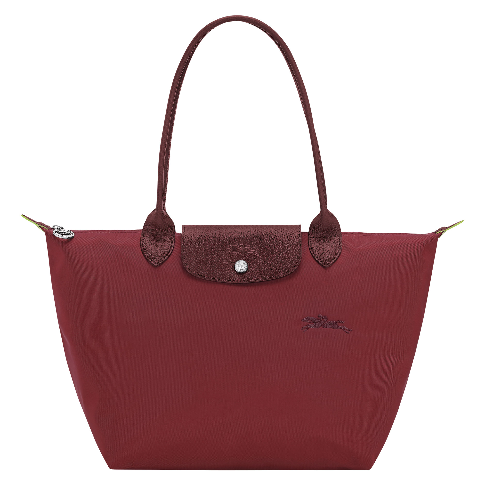 Le Pliage Green M Tote bag Pomegranate - Recycled canvas | Longchamp US | Longchamp