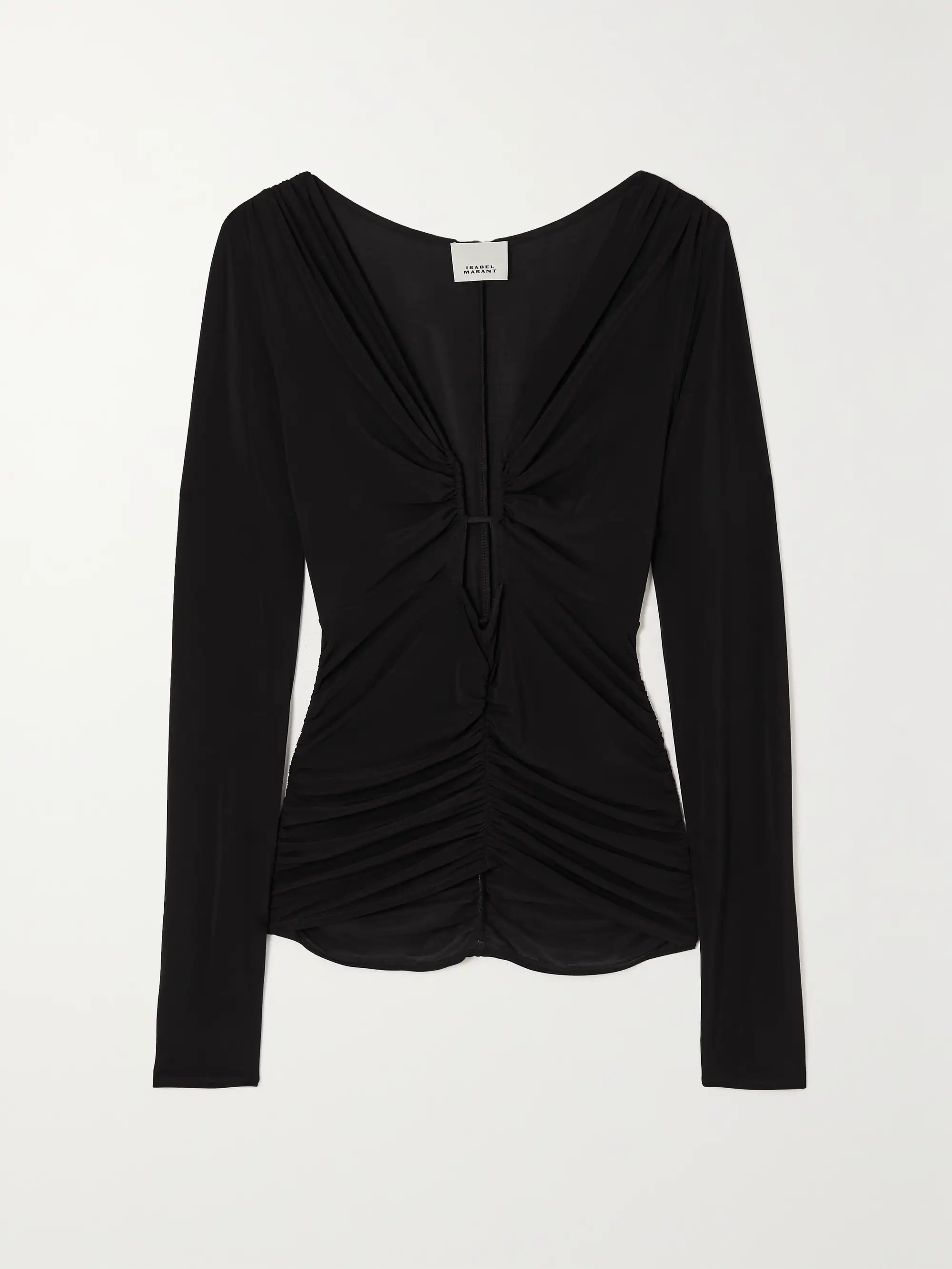 Laura cutout ruched stretch-jersey top | NET-A-PORTER (US)
