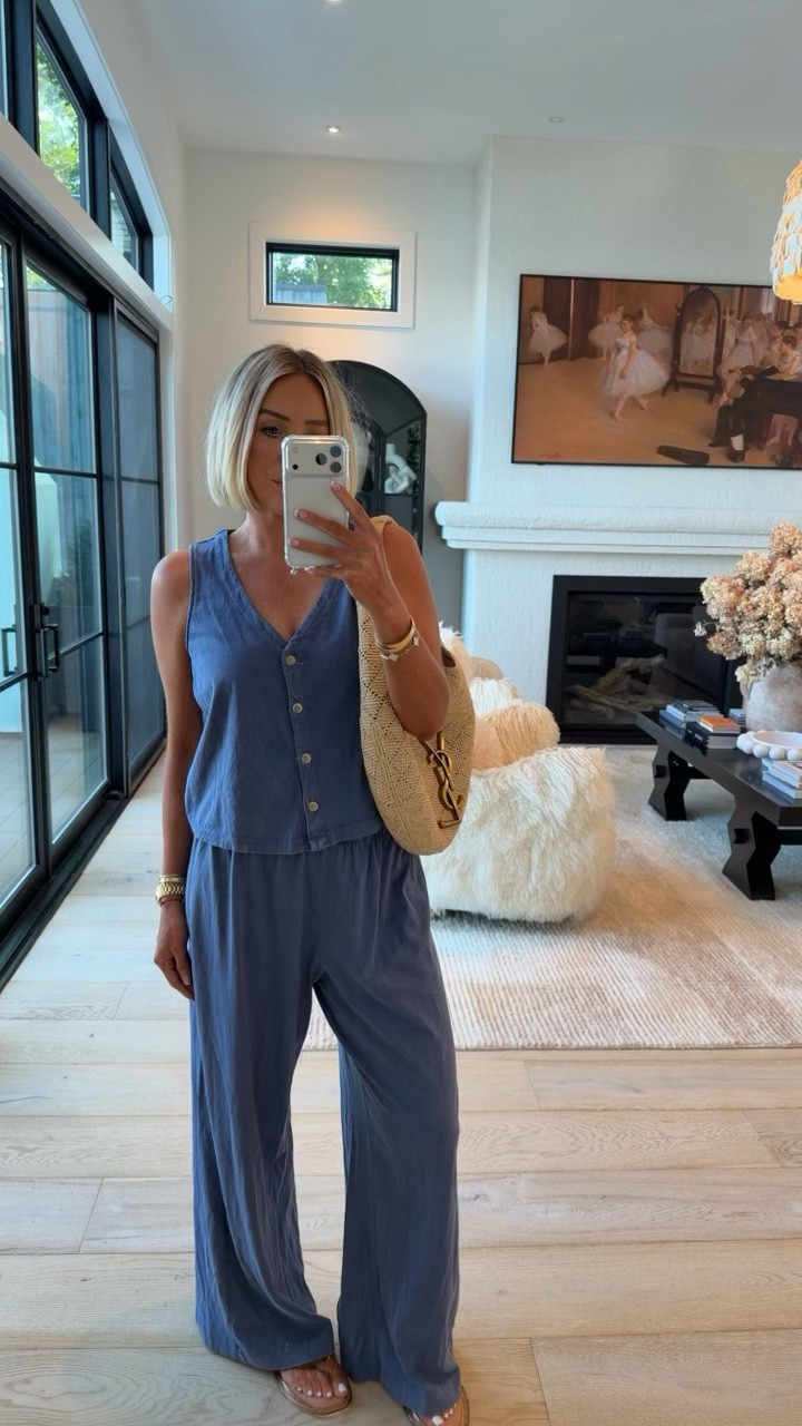 Comfy little denim looking set 💙💙💙