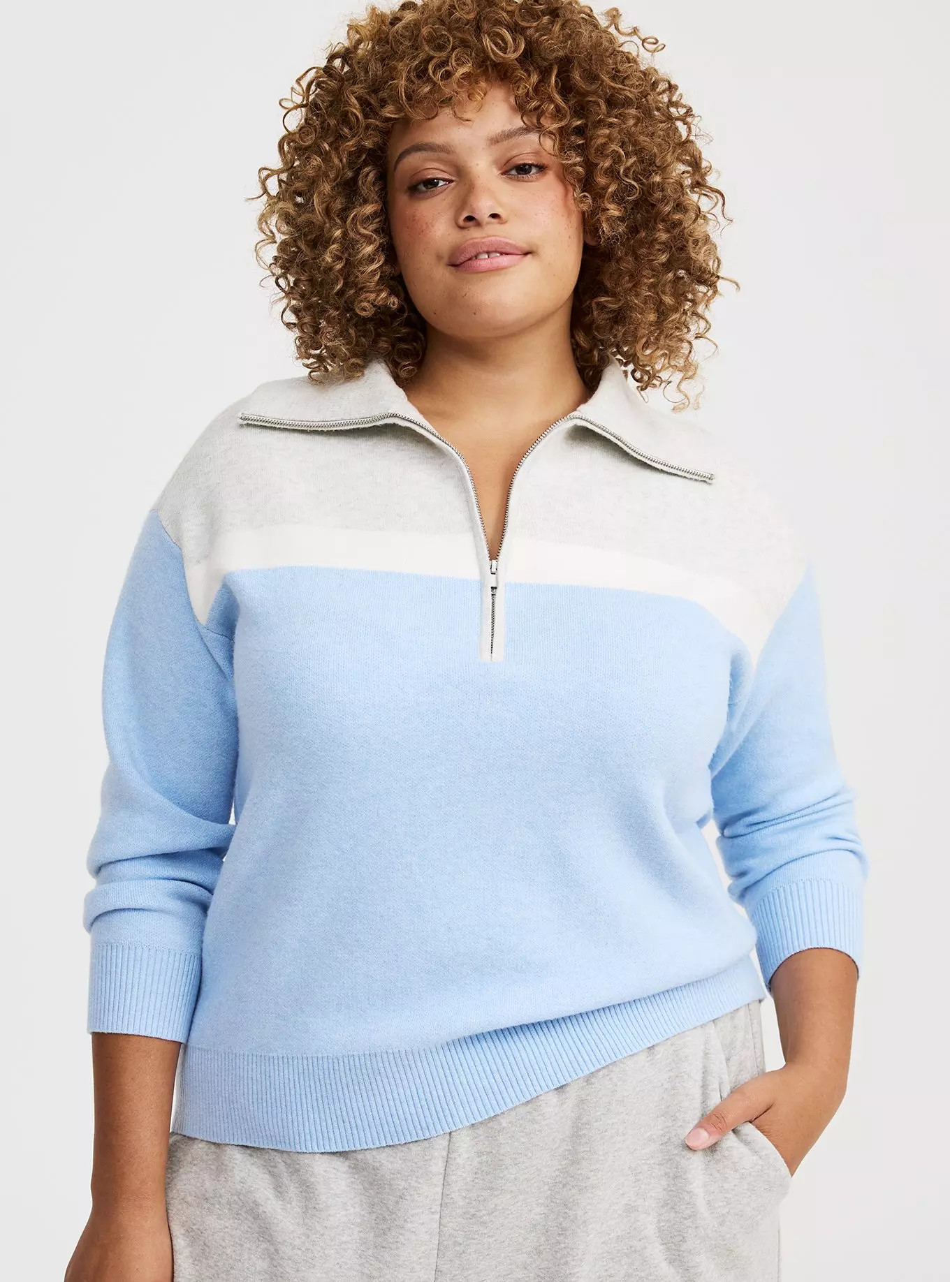 Luxe Cozy Half-Zip Pullover Sweater | Torrid (US & Canada)