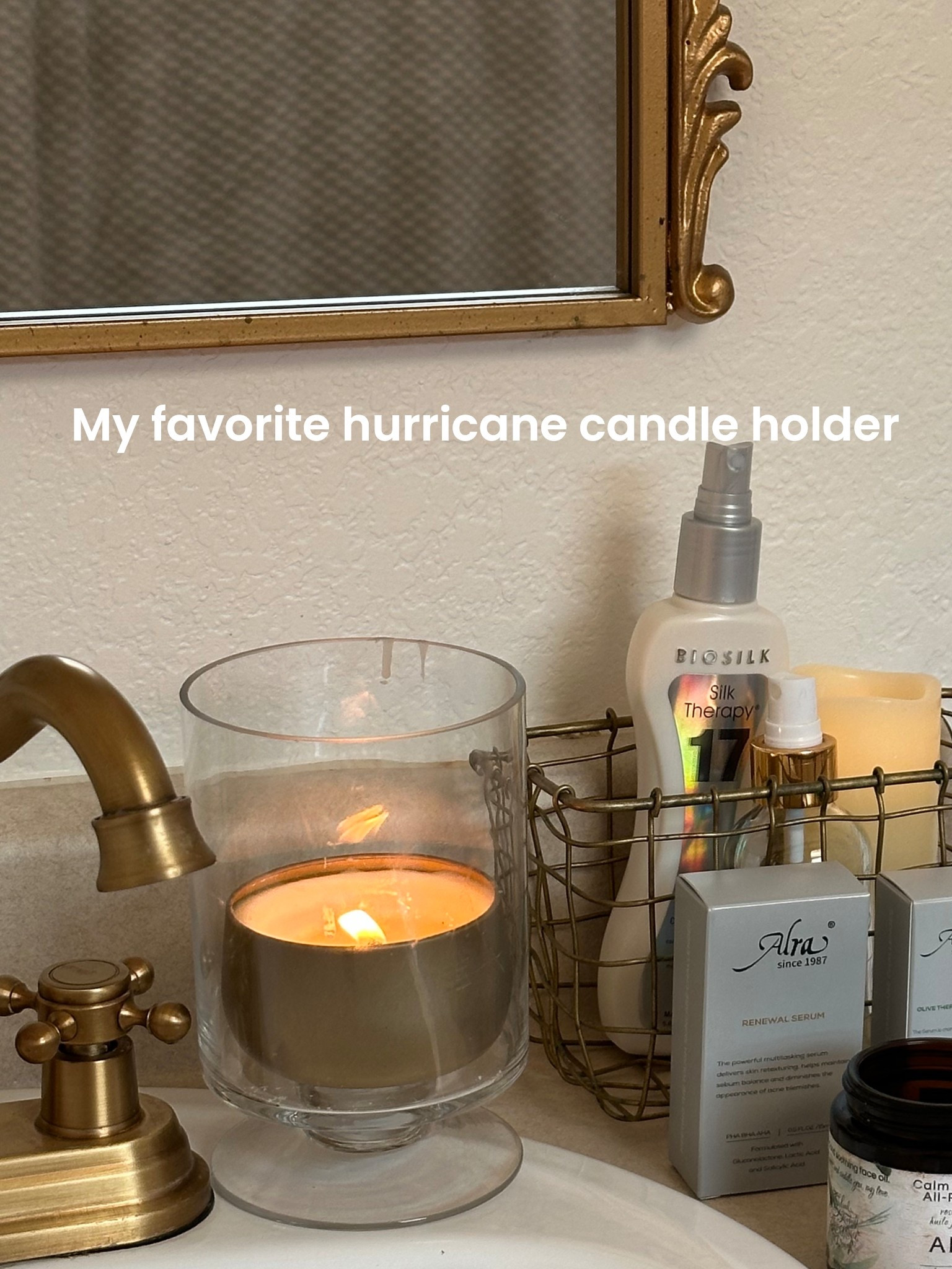 My favorite hurricane candle holder. Love the safety I feel of having my candle in there. 

#LTKHome #LTKSeasonal