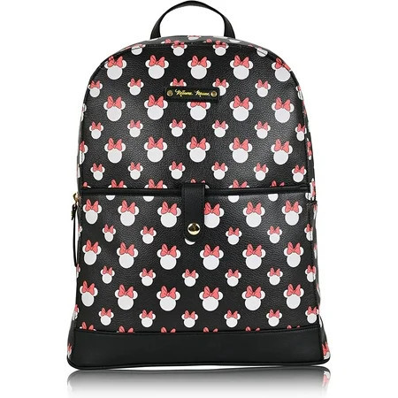 Disney Women’s Minnie Mouse Pattern Mini Backpack, Black | Walmart (US)