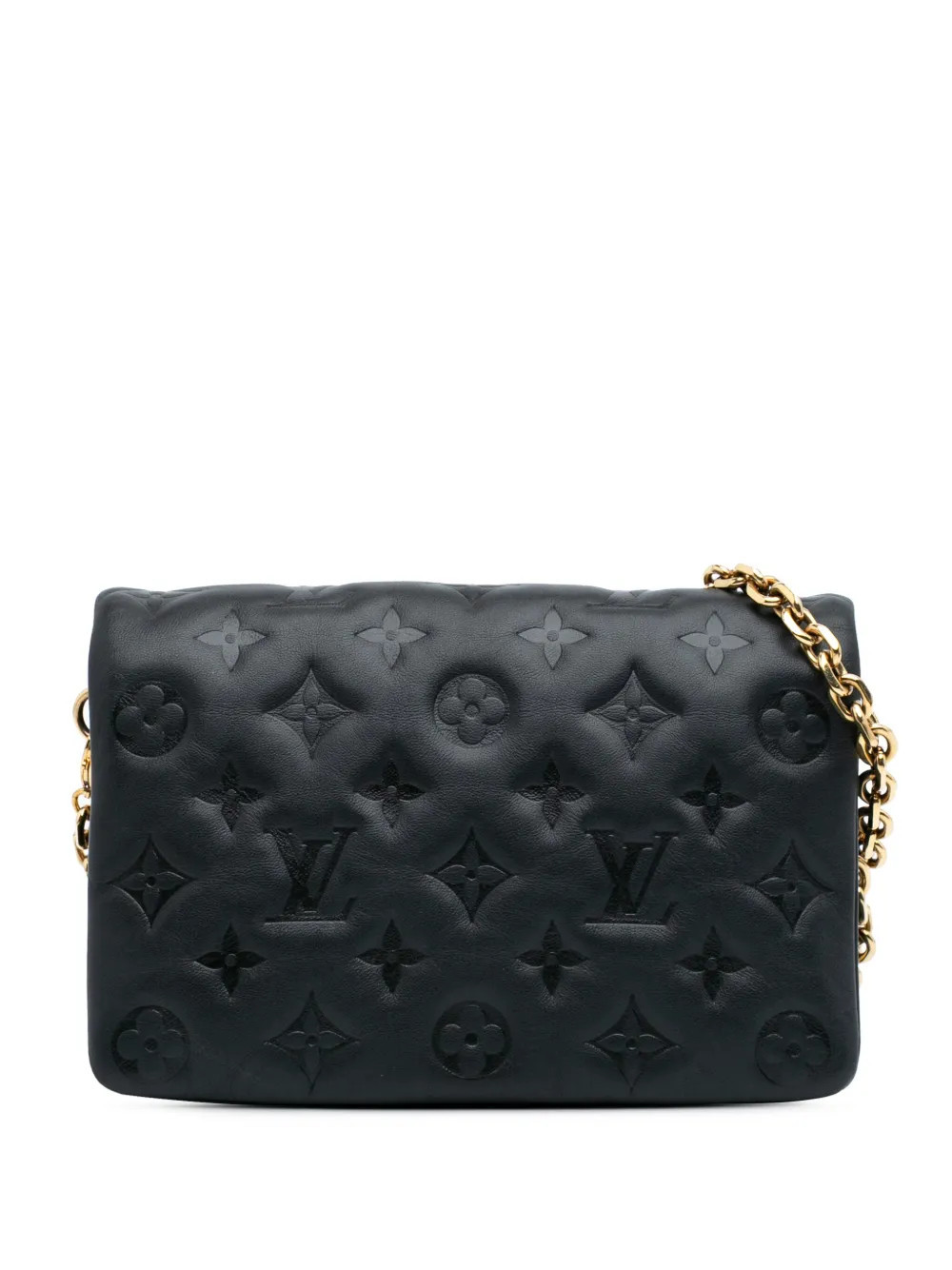 Louis Vuitton Pre-Owned 2021-2024 Monogram Embossed Pochette Coussin crossbody bag - Black | Farfetch Global