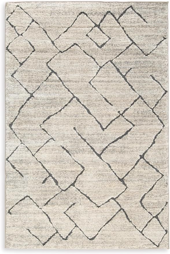 Signature Design by Ashley Ashbertly Contemporary 7'10" x 9'10" Machine Woven Cozy Abstract Patte... | Amazon (US)