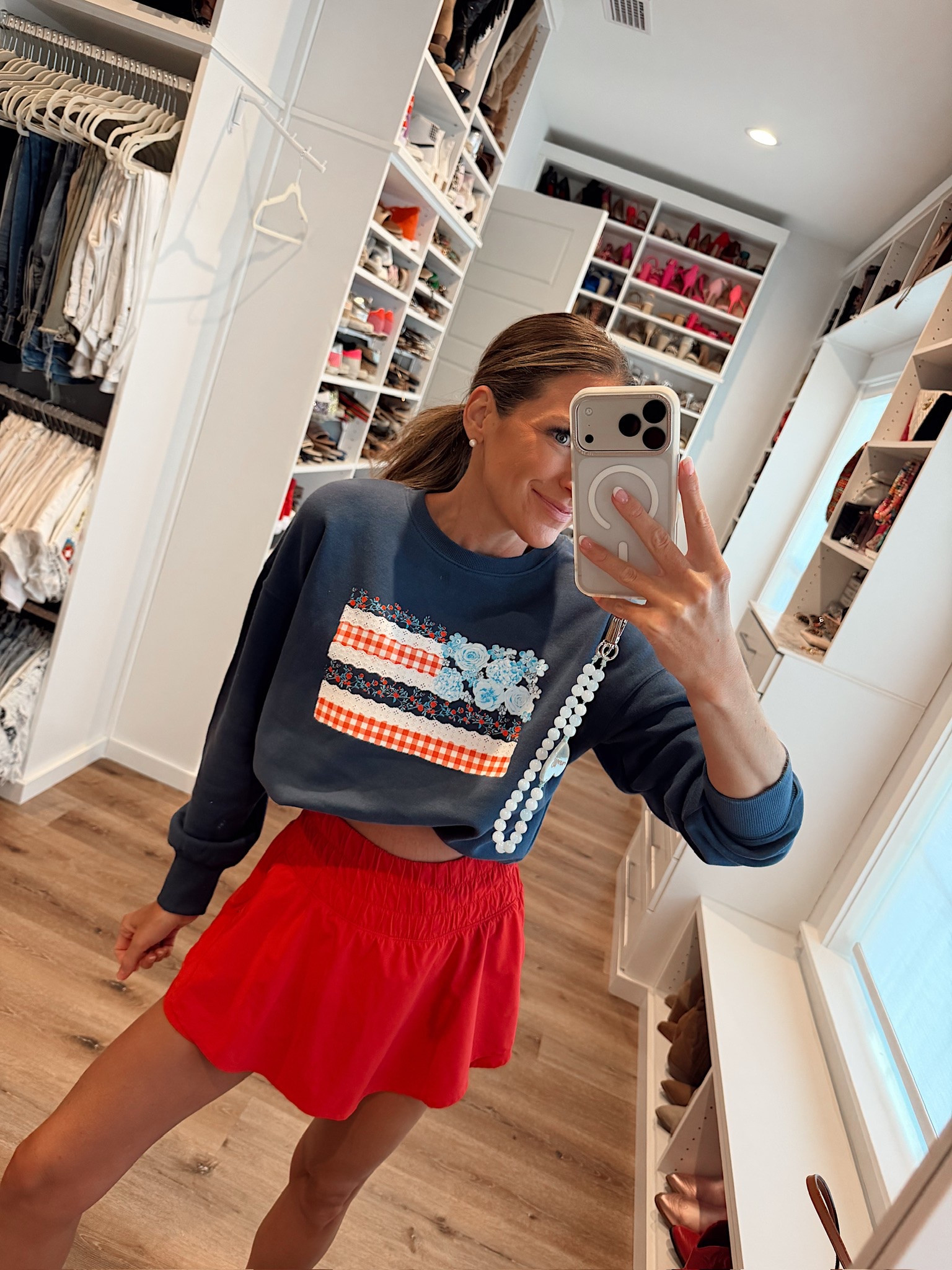MDW OOTD! In a small sweatshirt, medium skort and accessories - fits tts.

#LTKSeasonal #LTKootd #LTKmomlife