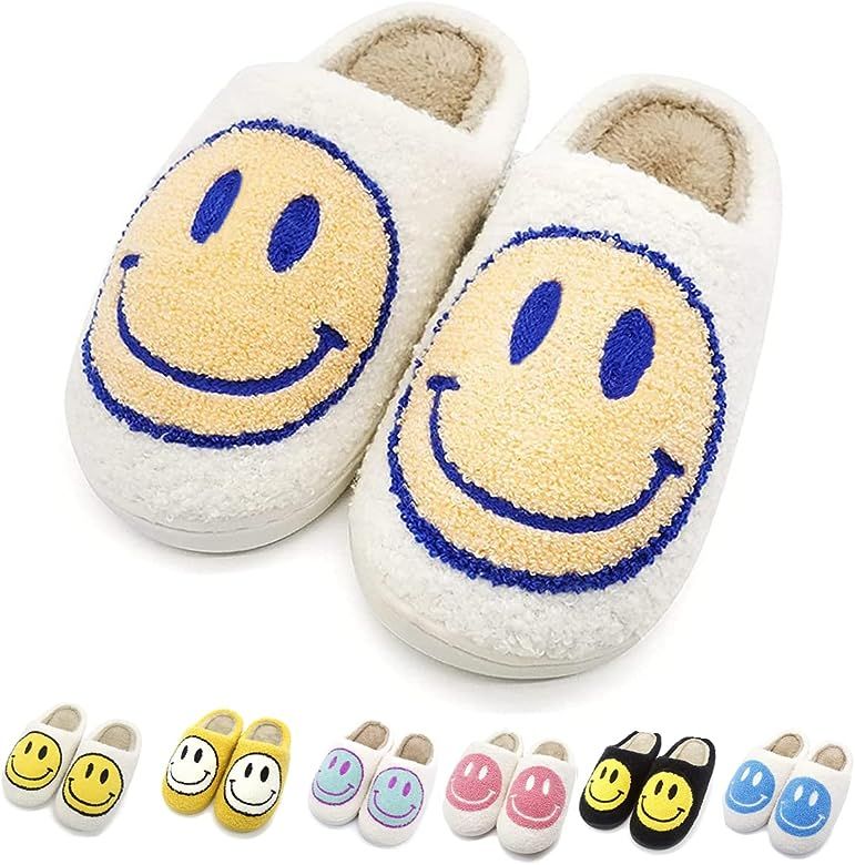 Smile Face Slippers Sandals for Women Men, Fuupnn Retro Soft Lightweight Indoor Outdoor Shoes Sli... | Amazon (US)