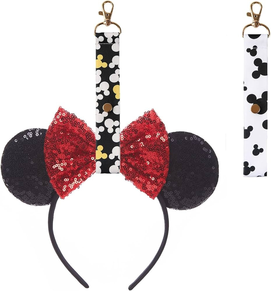 2Pcs Mouse Ear Holder for Backpack Bag Headband Holder Lanyard Strap Keychain Trip Accessories He... | Amazon (US)