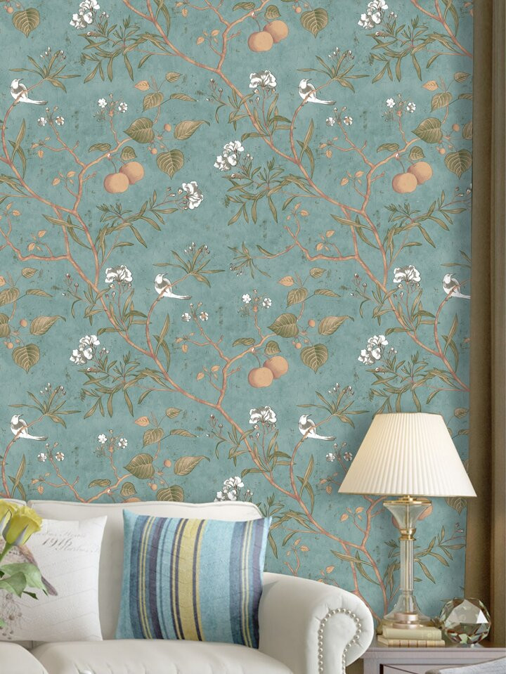 1roll Flower Print Wall Paper | SHEIN