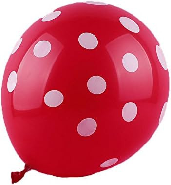 50 Ct 12 Inch Red Balloons Polka Dot Balloon Inflatable For Festival Party Decoration Birthday Air b | Amazon (US)