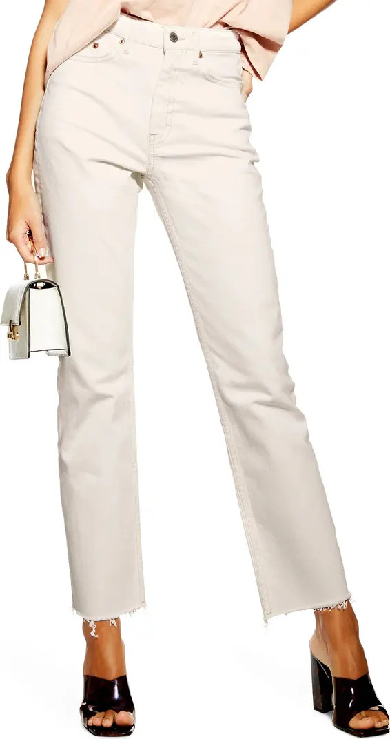 Straight Leg Raw Hem Jeans | Nordstrom