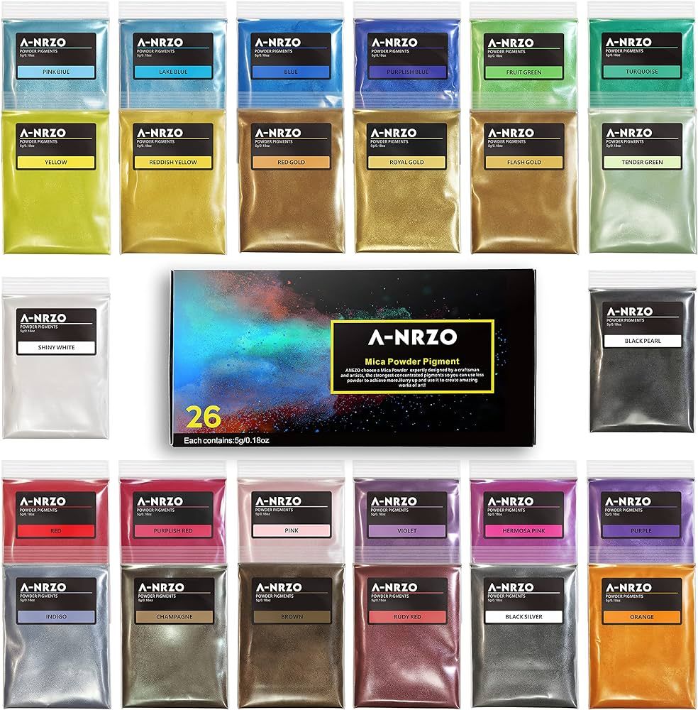 Epoxidharz farbe-Mica Pulver Pigment Farben Kerzenherstellung Lipgloss Badekugeln Farbe Schleim | Amazon (DE)