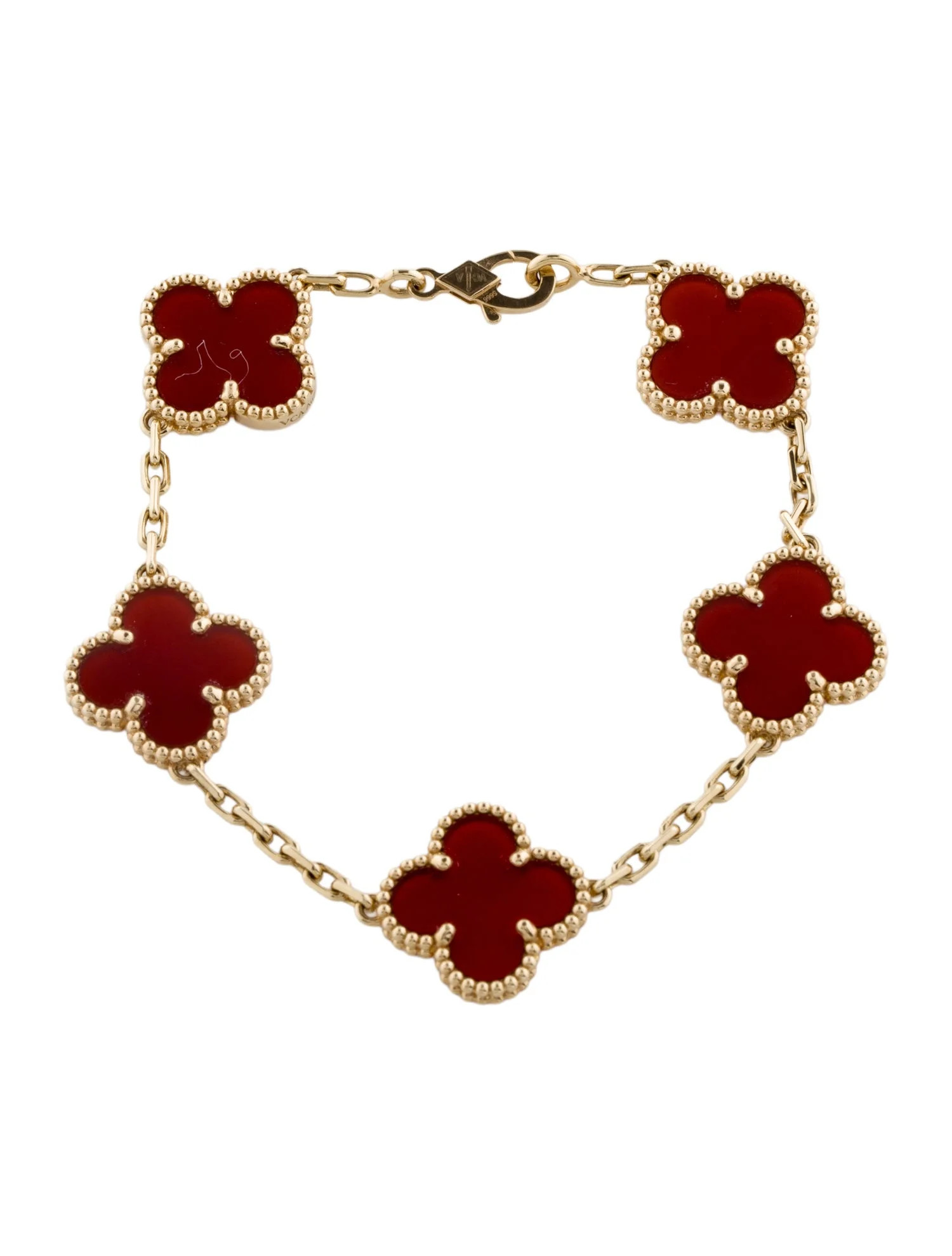 Van Cleef & Arpels Vintage Alhambra 5 Motif Bracelet - Station, Bracelets - VAC41181 | The RealRe... | The RealReal