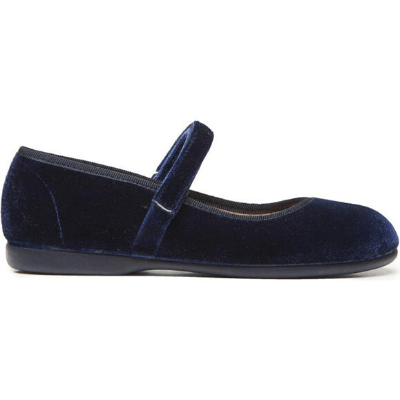 Classic Velvet Mary Janes, Navy | Maisonette
