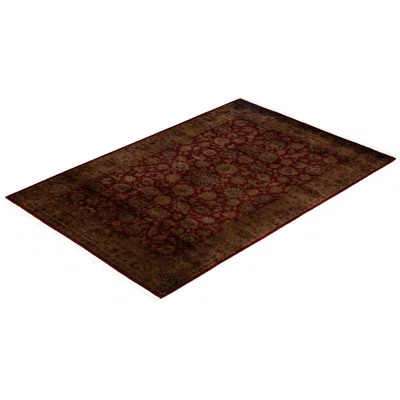 Overdyed One-of-a-Kind Hand-Knotted Area Rug - Brown, 4' 2" x 6' 2 | Wayfair North America