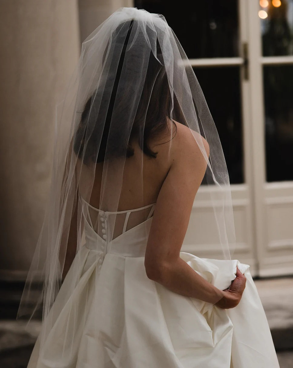 Simple Cut Edge Veil | Dareth Colburn