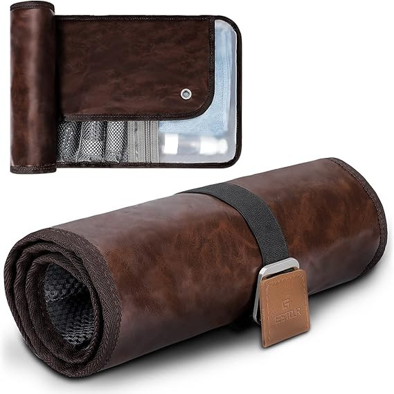 Toiletry Bag for Men, Travel Essentials Travel Toiletry Bag, Water-Resistant Compact Bathroom Rol... | Amazon (US)