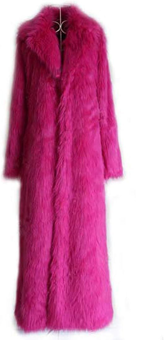 Old DIrd Women Warm Long Sleeve Parka Faux Fur Coat Lapel Full-Length Outwear Maxi Fluffy Faux Fu... | Amazon (US)