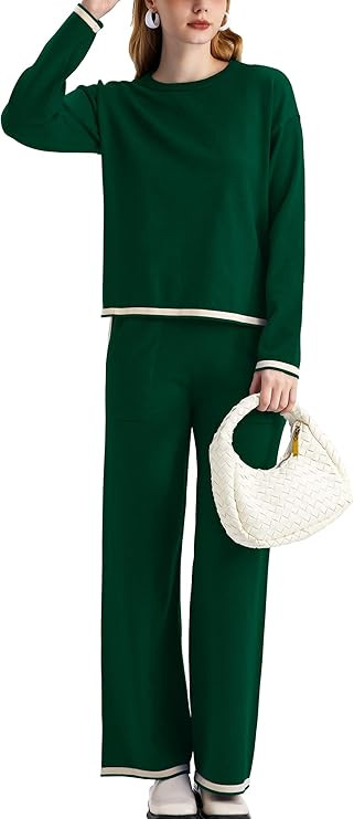 SuperPrity Women Sweater Set 2 or 3 Piece Outfits Short/Long Sleeve Knit Pullover Tops High Waist... | Amazon (US)