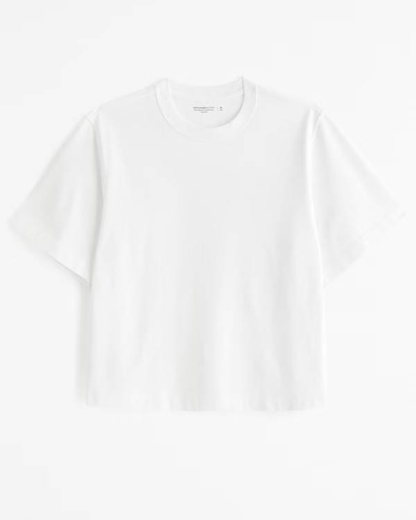 Premium Heavyweight Cropped Tee | Abercrombie & Fitch (UK)