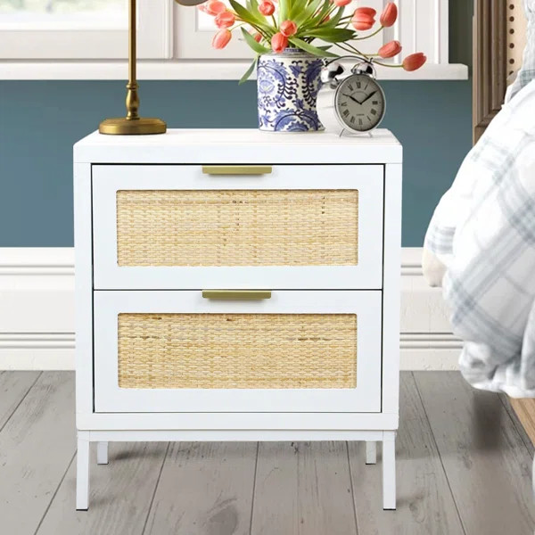 Irma 21'' Tall 2 - Drawer Nightstand in White | Wayfair North America