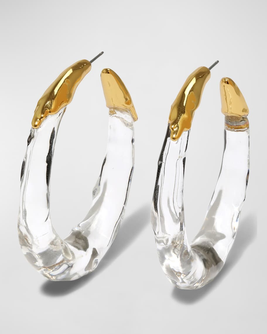 Alexis Bittar Molten Hoop Earrings | Neiman Marcus