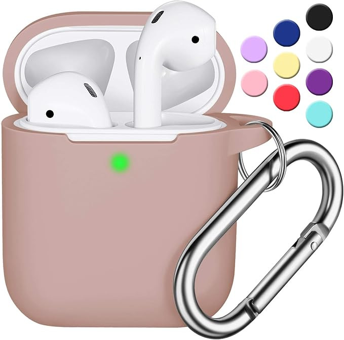 AirPods Case Cover with Keychain, Full Protective Silicone AirPods Accessories Skin Cover for Wom... | Amazon (US)