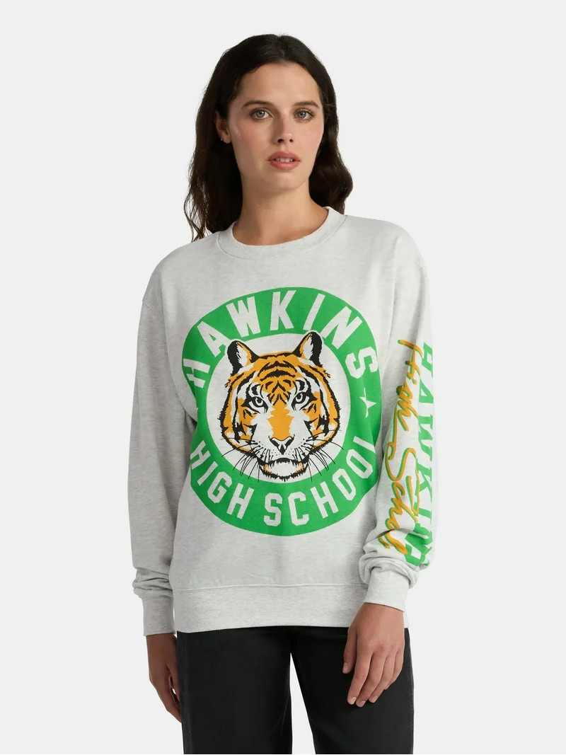 Netflix Stranger Things Graphic Sweatshirt, Women's and Women's Plus | Walmart (US)