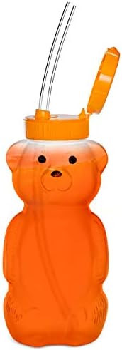 Special Supplies Juice Bear Bottle Drinking Cup with 3 Long Straws, Squeezable Therapy and Special N | Amazon (US)